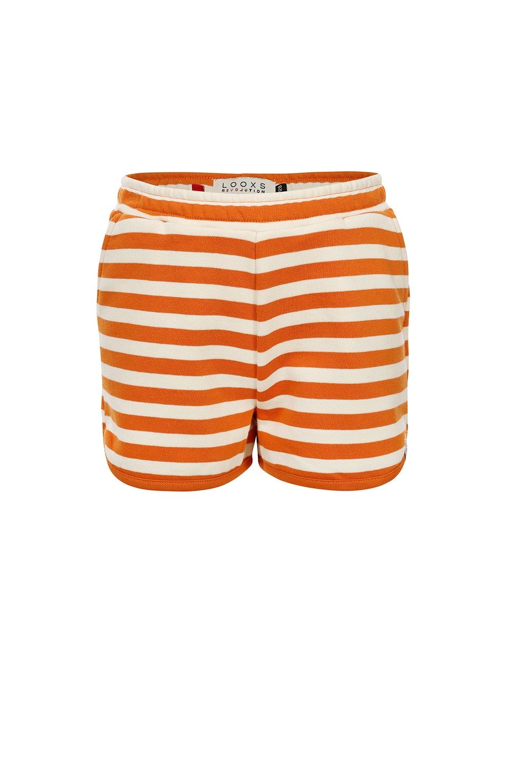 LOOXS Little Striped Sweat Shorts BURNT ORANGE STRIPE