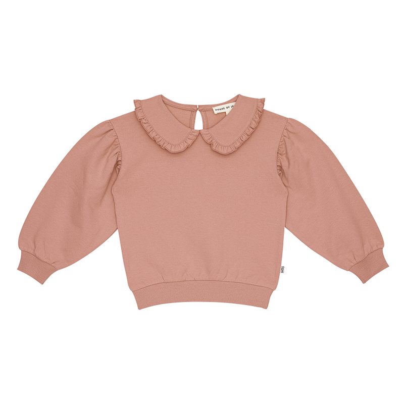 House of Jamie Balloon Collar Sweater Peach Blush