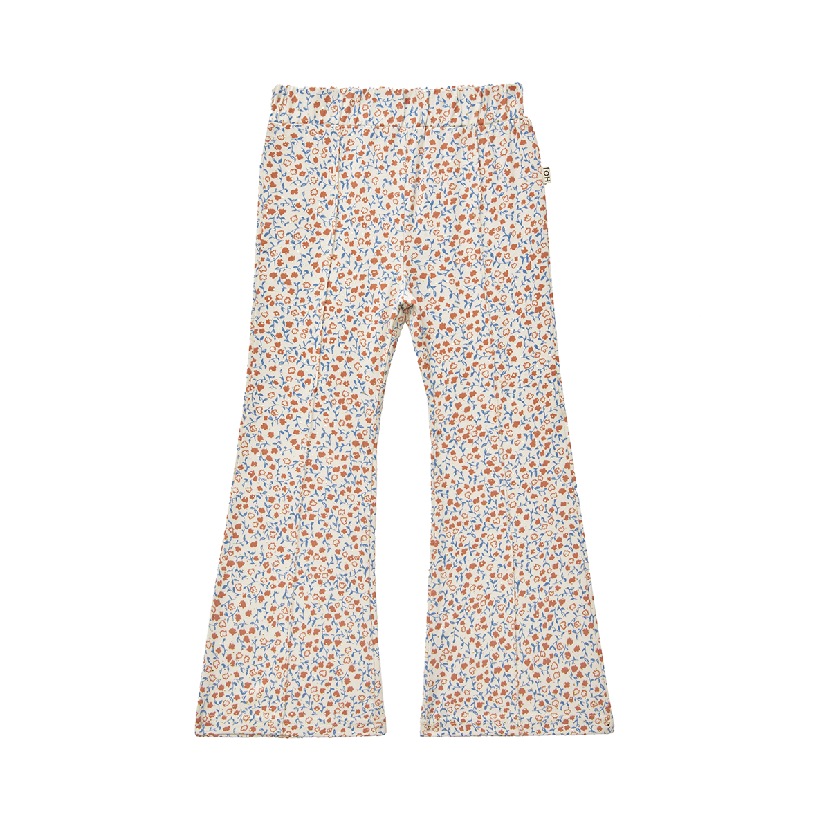 House of Jamie Flared Pants Peach Blush Mini Floral