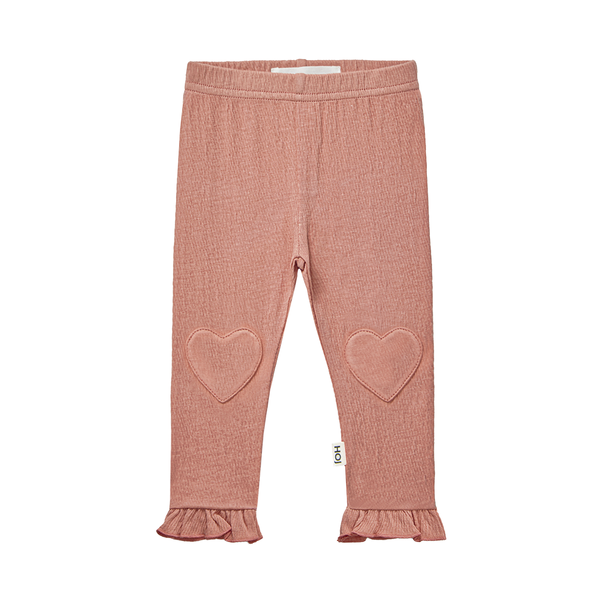 House of Jamie Frill Heart Leggings Peach Blush