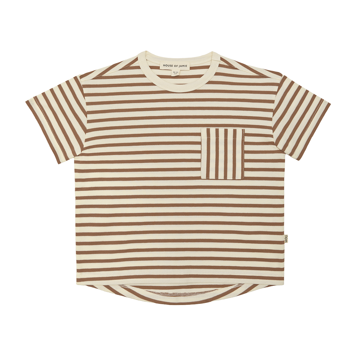 House of Jamie Oversized Pocket Tee Canyon Small Stripes
