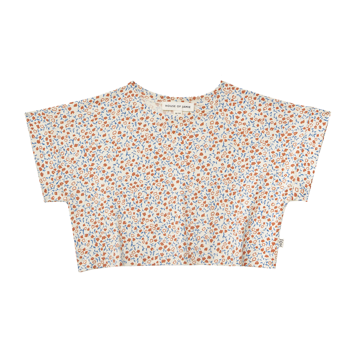 House of Jamie Relaxed Tee Peach Blush Mini Floral
