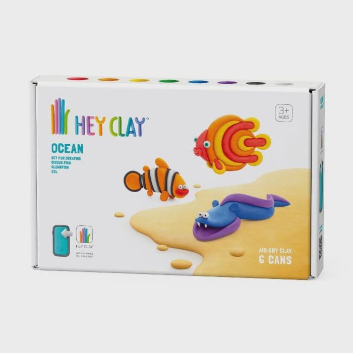 Hey Clay Clownfish Discus Fish Eel 6 cans