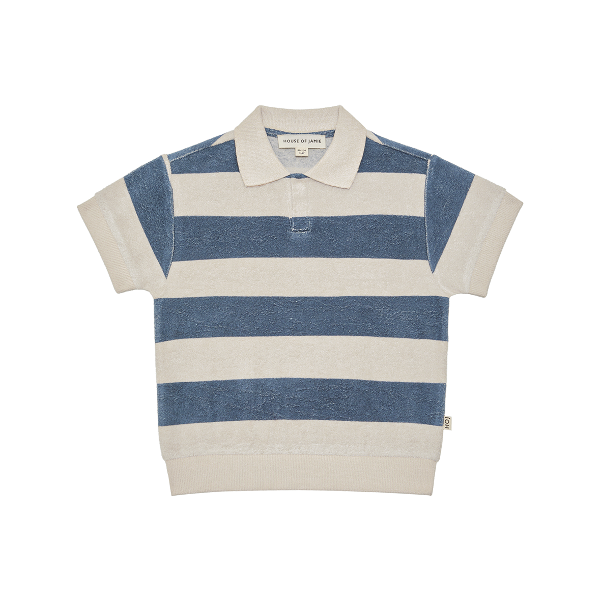 House of Jamie Relaxed Polo Indigo Stripes