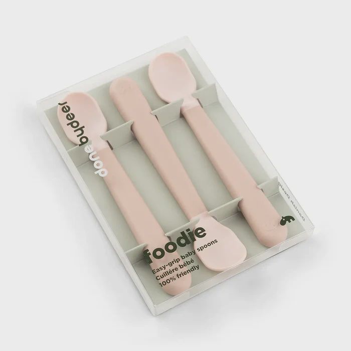 Done by Deer Foodie easy-grip baby spoon 3-pack Powder