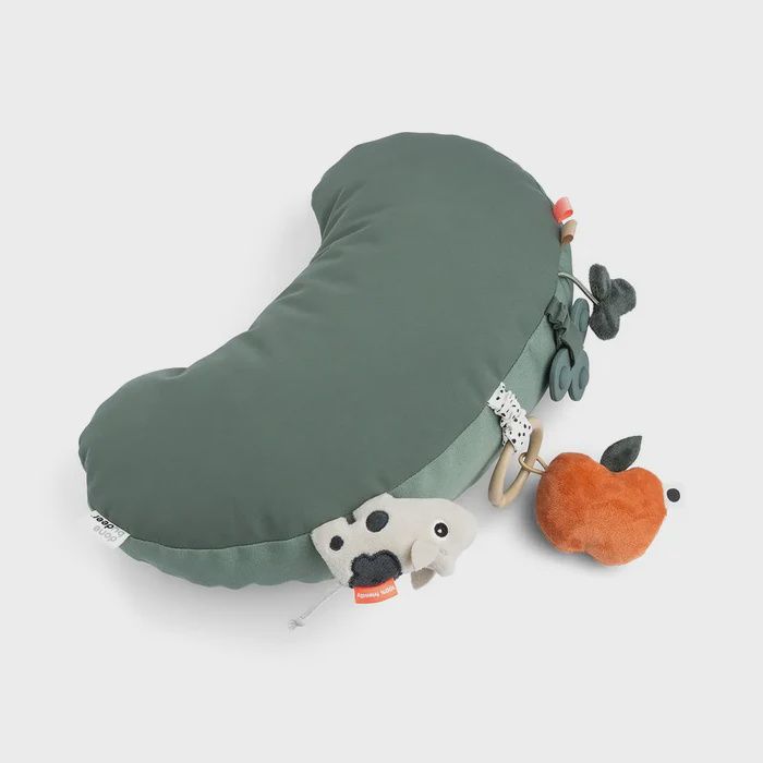 Done by Deer Tummy time activity pillow Tiny farm Green