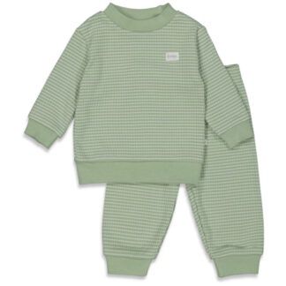 Feetje Wafelpyjama Groen melange