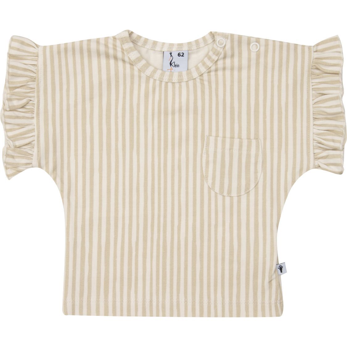 Klein T-shirt Ruffle AOP Vertical Stripe