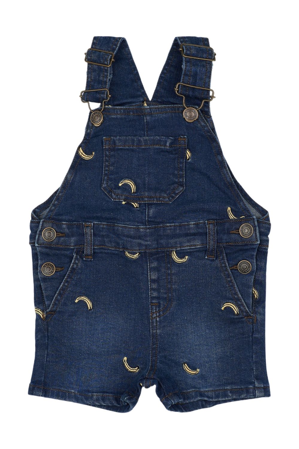 THE NEW SIBLINGS Otis Short Denim Dungarees