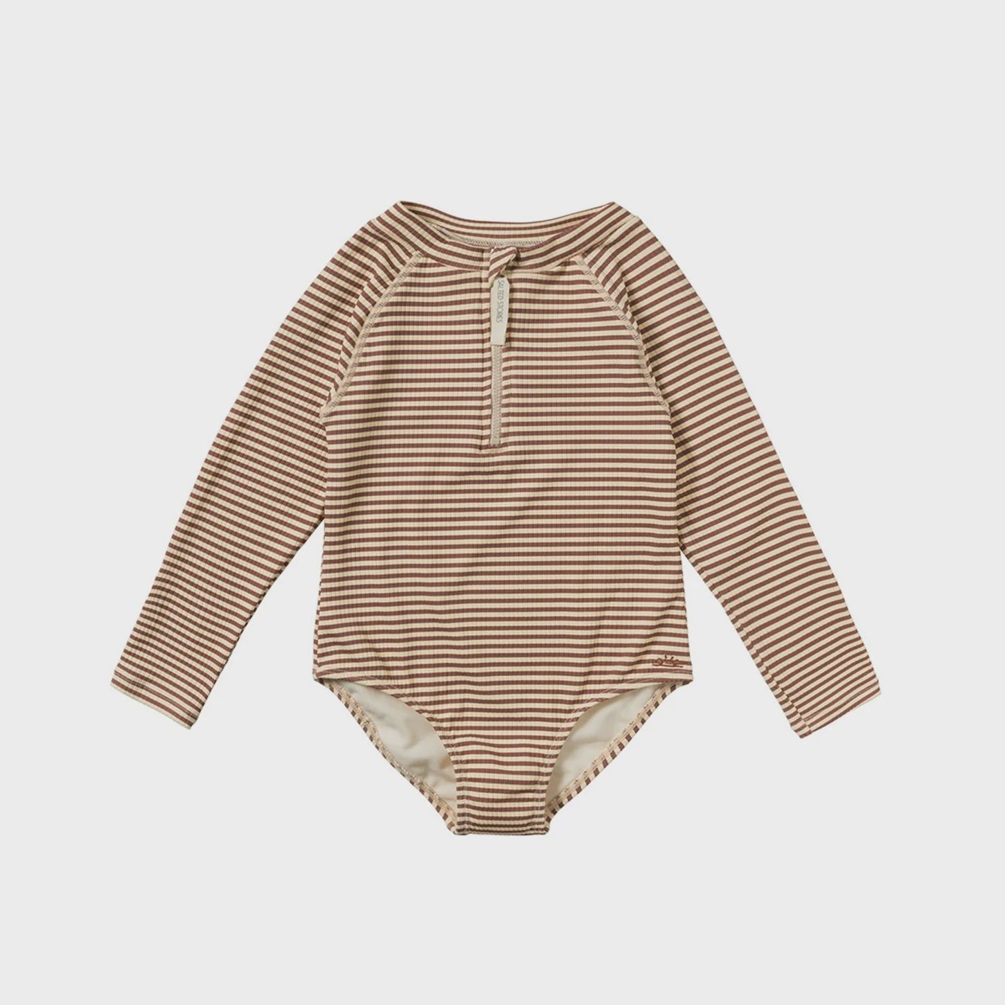 Salted Stories Rib Stripe | Saskia Carob Brown