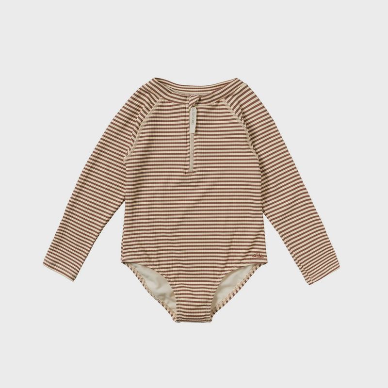 Salted Stories Rib Stripe | Saskia Carob Brown