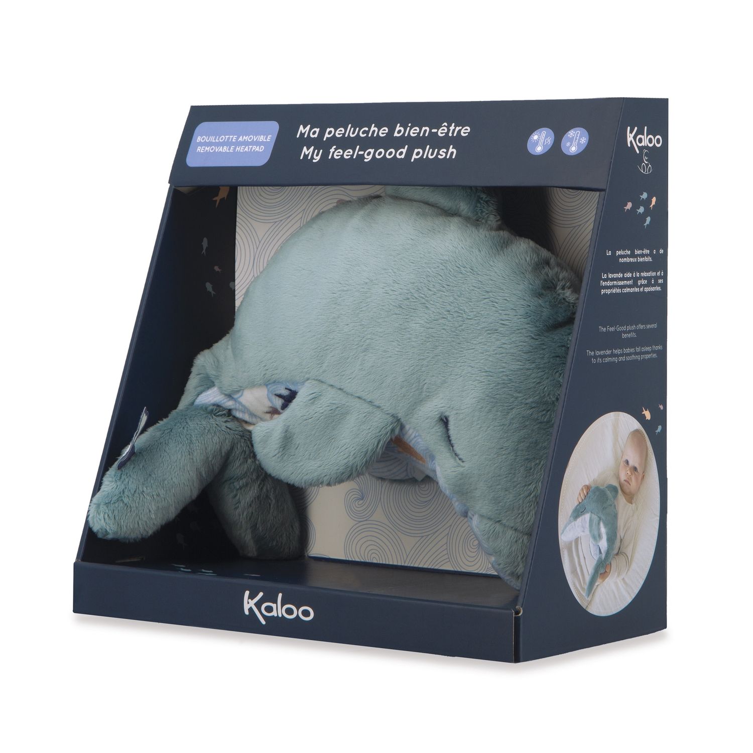 Kaloo Petit Calme - Warmteknuffel Dolfijn