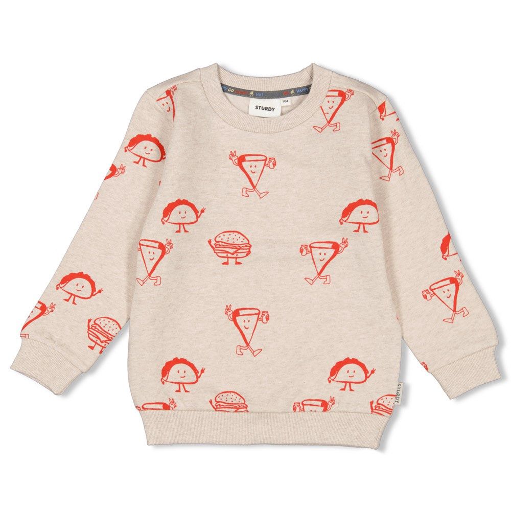 Sturdy Sweater AOP - Couch Club Offwhite melange