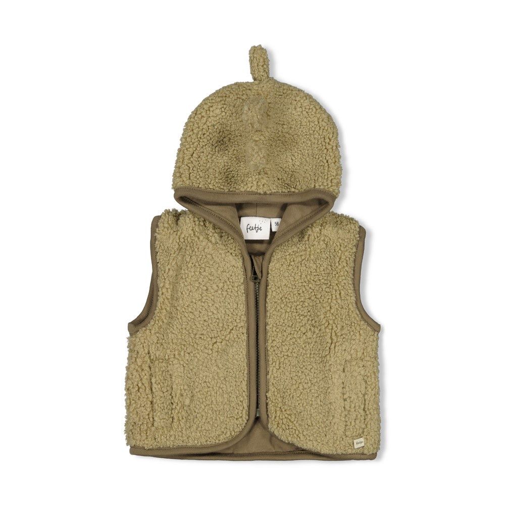 Feetje Bouclé bodywarmer met capuchon - Rawrsome