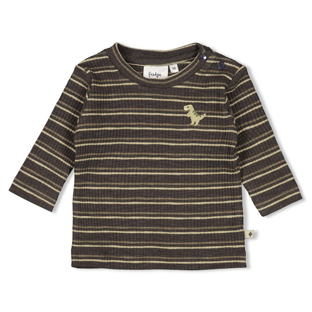 Feetje Longsleeve rib met streep - Rawrsome