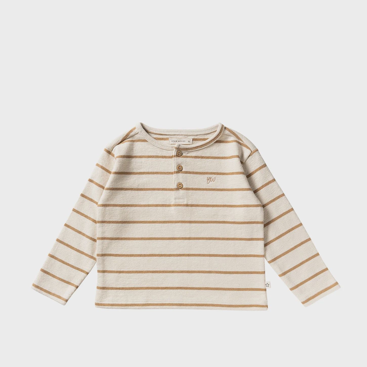 Your Wishes Stripe Terry | Relaxed Granddad Longsleeve Multicolor