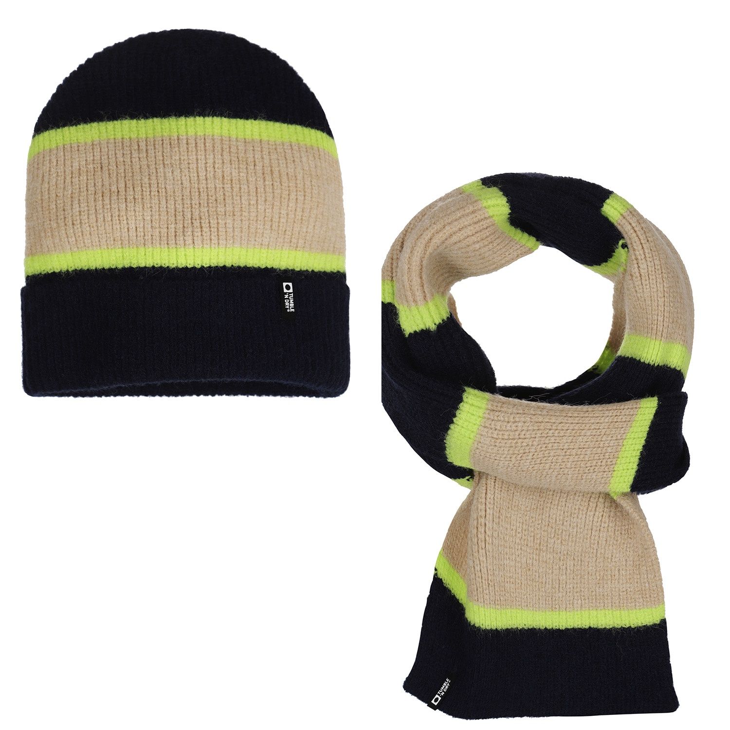 Tumble &#39;N Dry  Beanie &amp; scarf stripe Accessories navy blazer