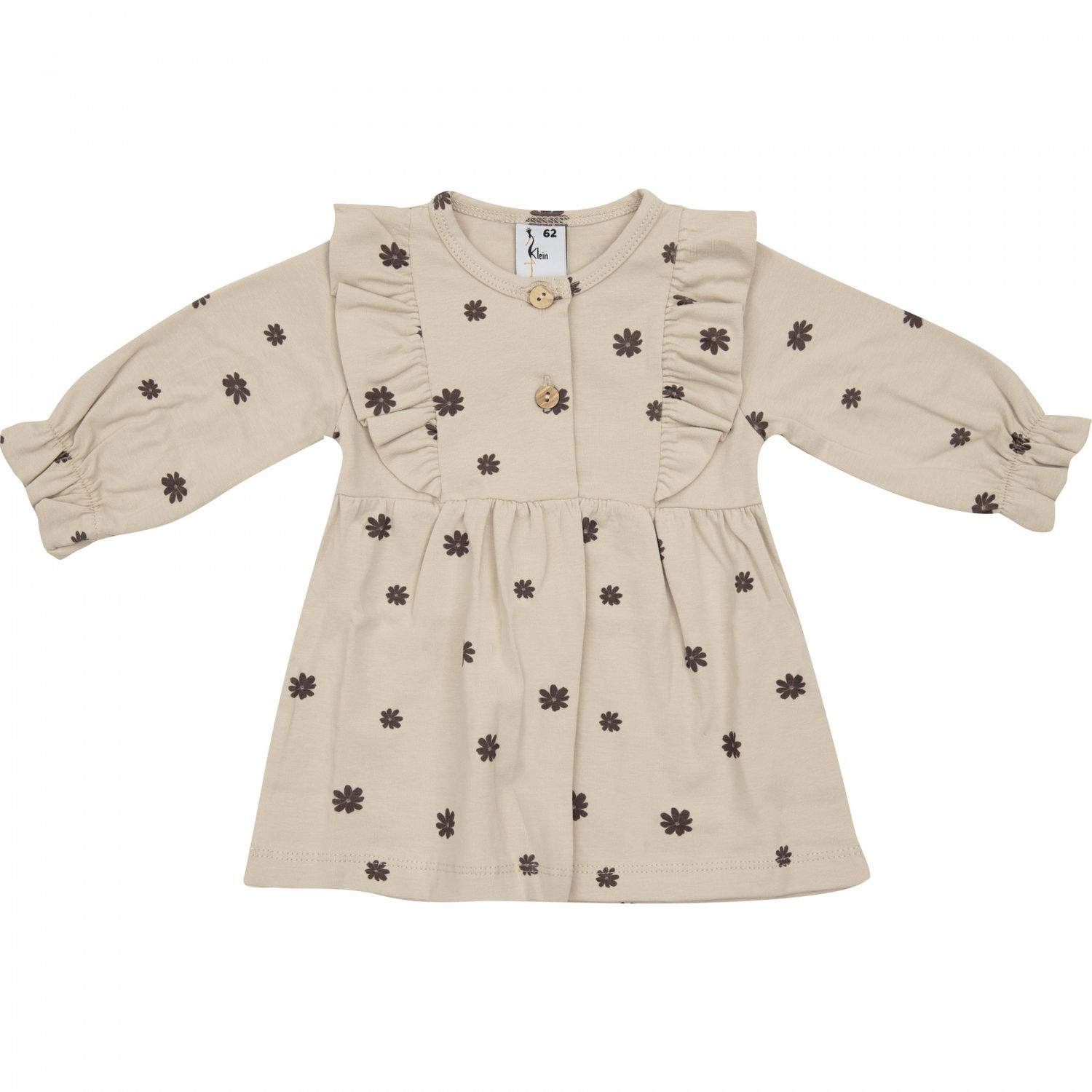 Klein Dress Ruffle AOP Flower