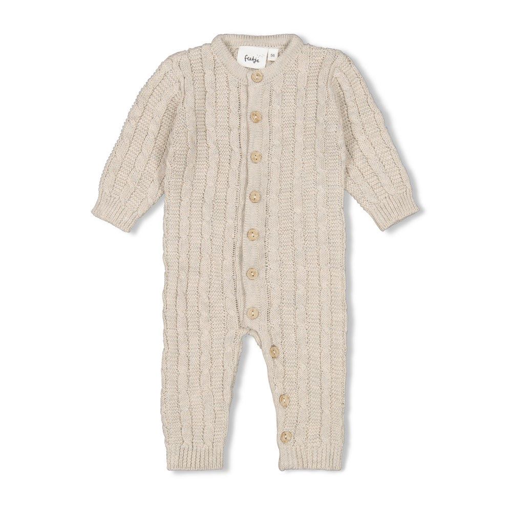 Feetje Pak gebreid - The Knits Taupe melange