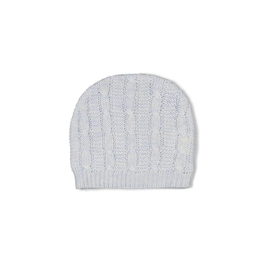 Feetje Mutsje gebreid - The Knits Blauw melange
