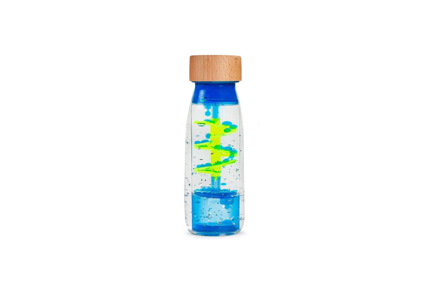 Petit Boum - Sensorische fles - Spiraal Blauw