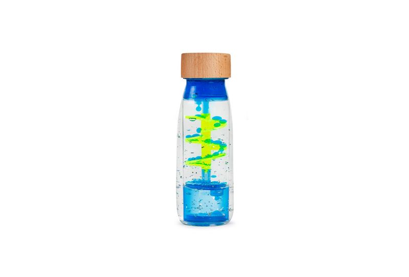 Petit Boum - Sensorische fles - Spiraal Blauw