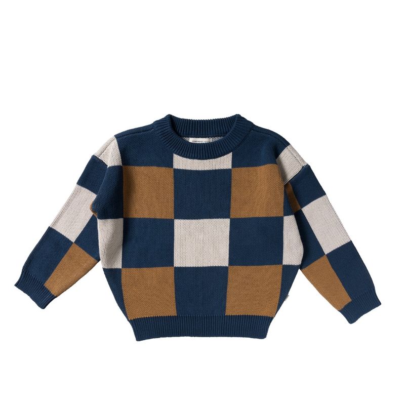 Your Wishes Check Knit | Chunky Sweater Multicolor