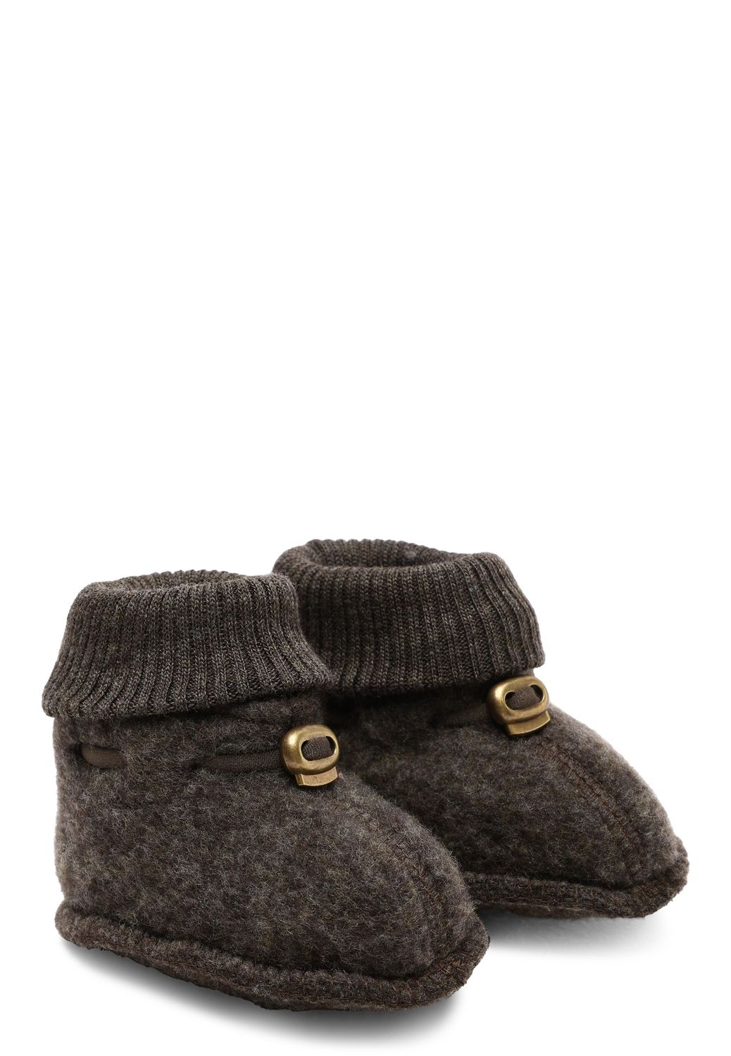 MiKK-Line Wool Footies Dark Brown Melange