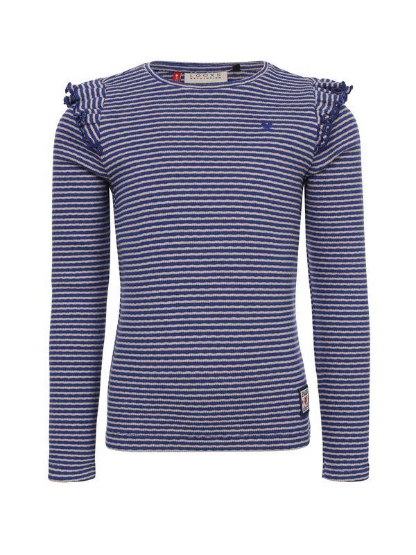 LOOXS  Little striped longsleeve check blauw