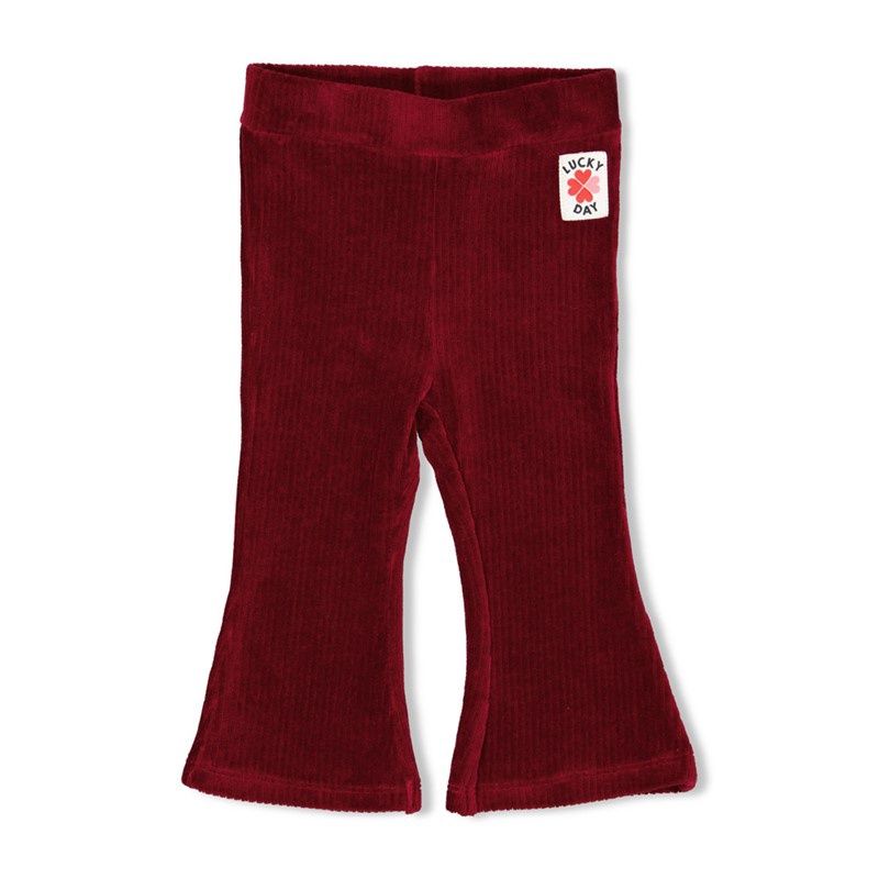 Feetje Flare broek velours rib- Queen of Hearts