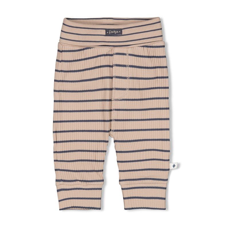 Feetje Broek rib met streep - Narwal