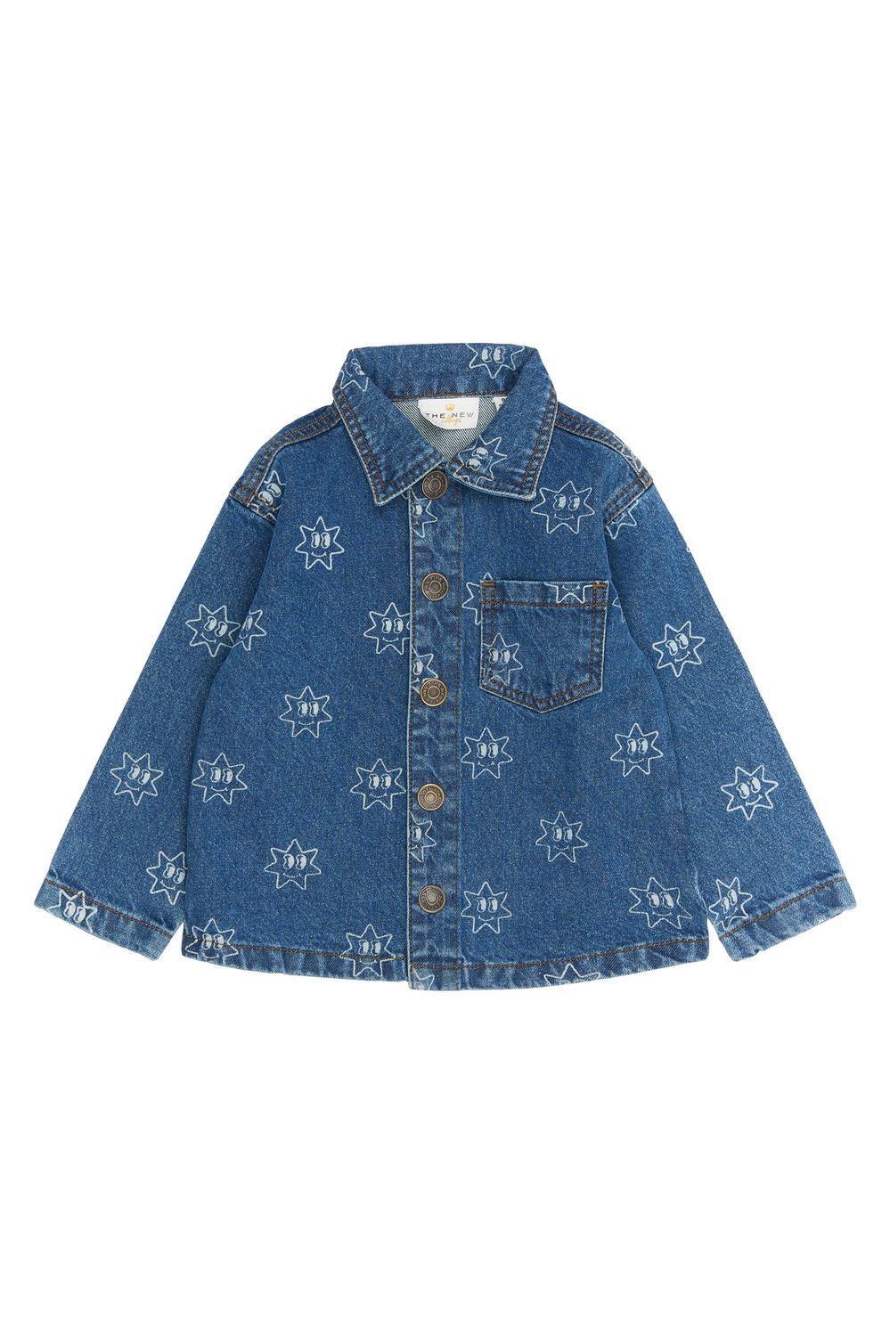 The New   Ripley OS Denim Shirt Medium Blue Denim AOP