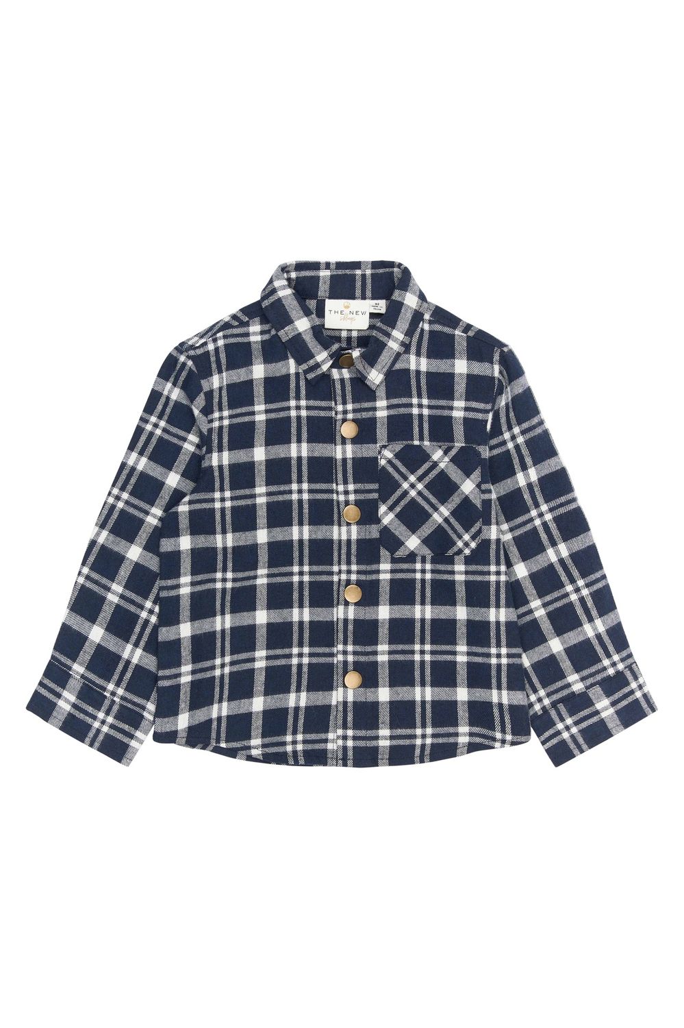 The New   Riggs L_S Flannel Shirt Navy Blazer Check