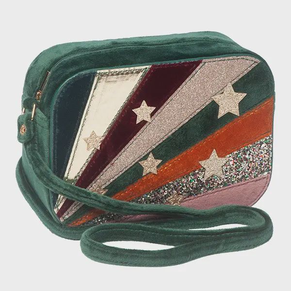 MIMI &amp; LULA Luxe velvet stripe bag