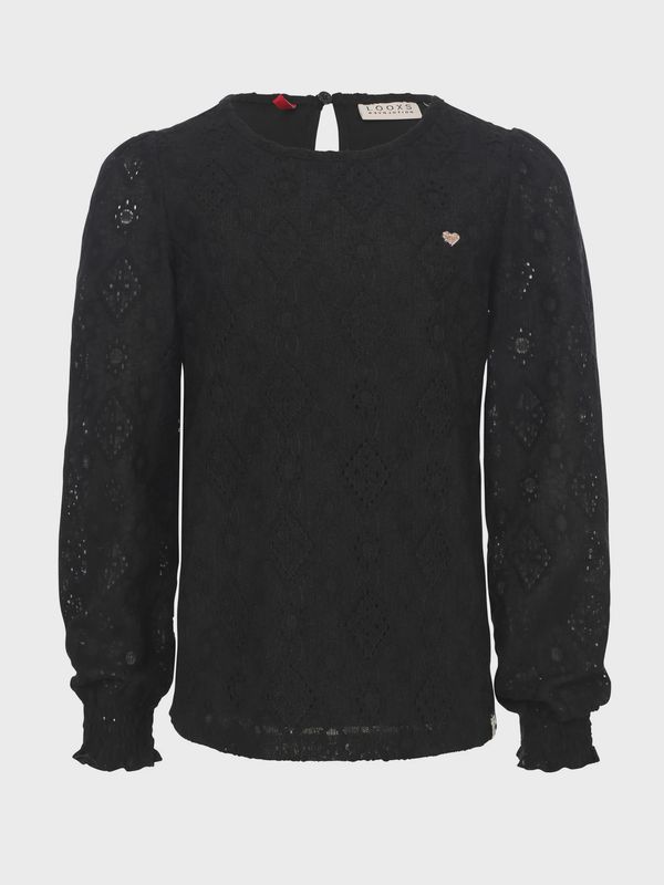 LOOXS  Little fancy lace top Pebble black