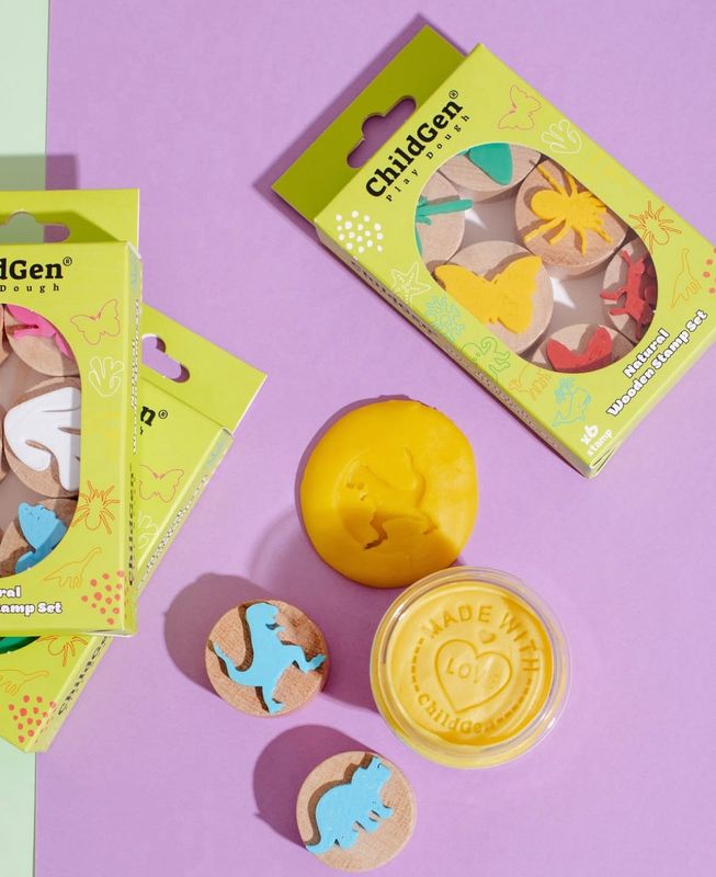 ChildGen WOODEN STAMP INSECTS  SET6 PCS STAMP