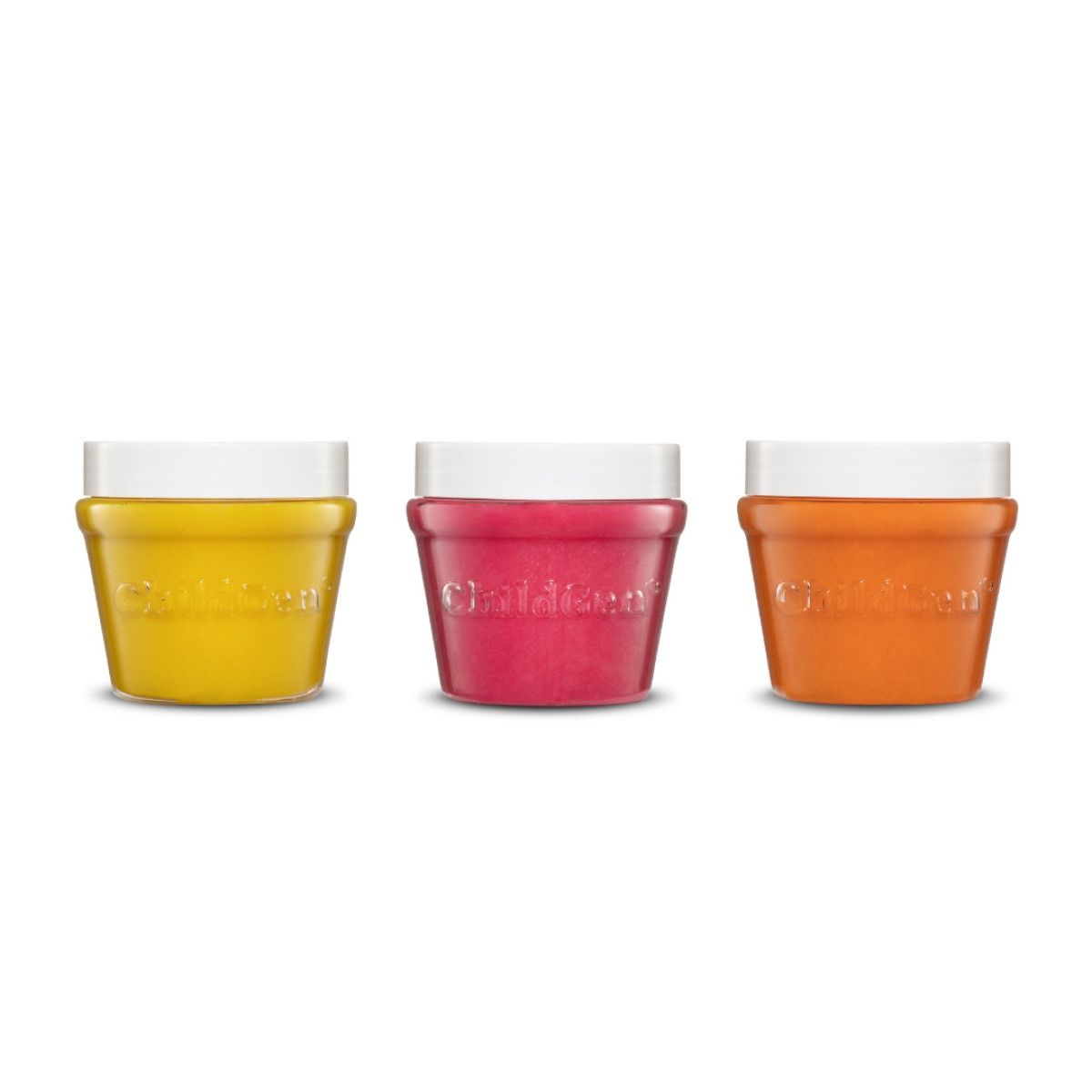 ChildGen PLAY DOUGH JAR 3 PCS- YELLOW - PINK- ORANGE