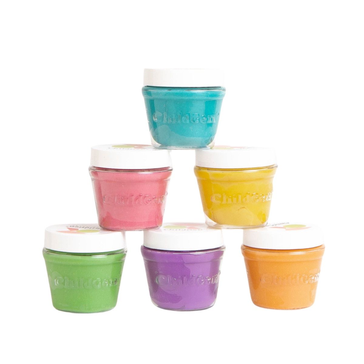 ChildGen PLAY DOUGH JAR 6 PCS - PASTEL SET