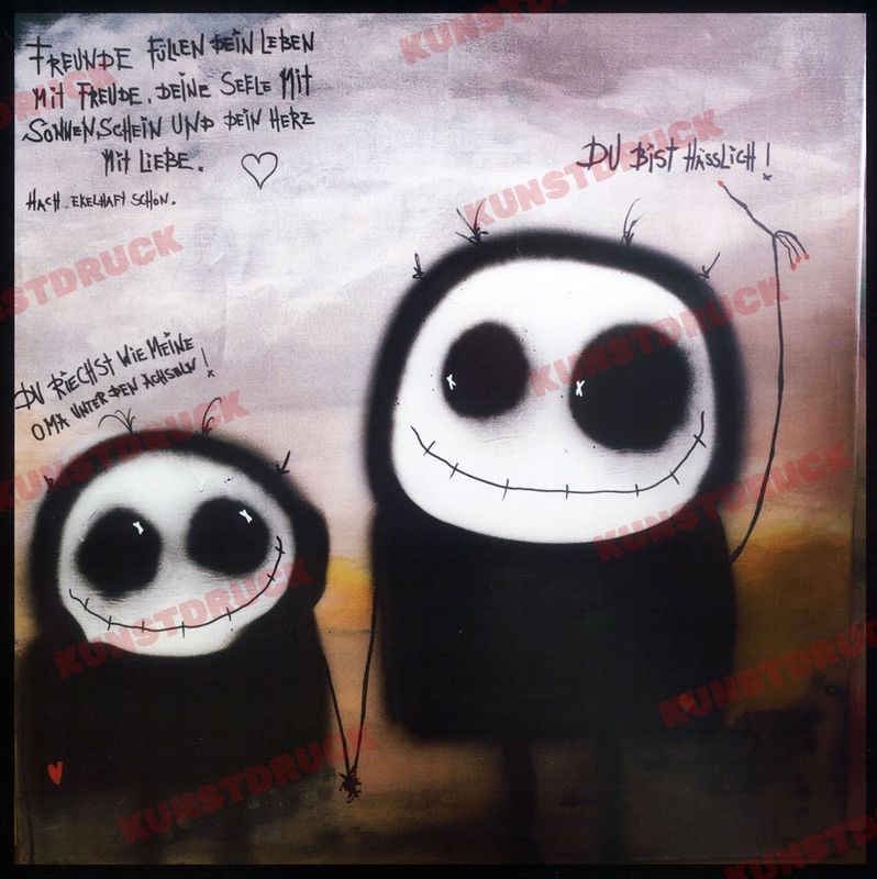 »FREUNDE FÜLLEN DEIN LEBEN« – Kunstdruck auf Karton