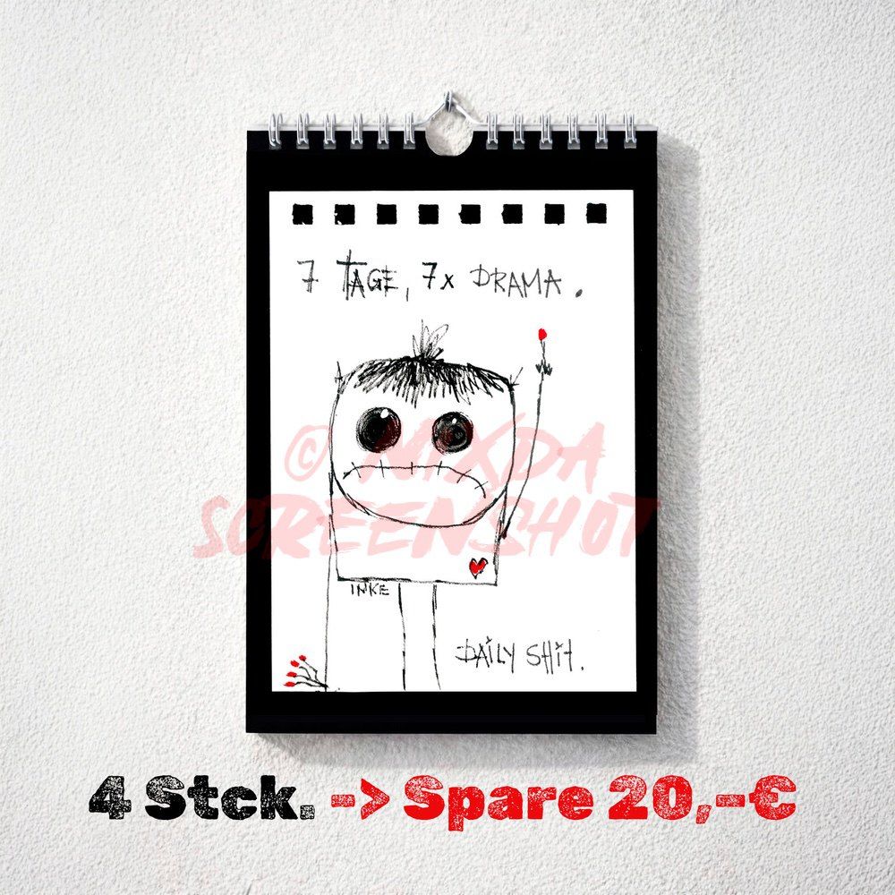 7-Tage-Kalender »Monsterwoche« 4er-Set