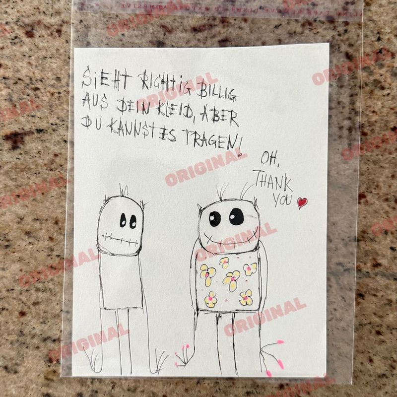Sieht richtig billig aus Dein Kleid…