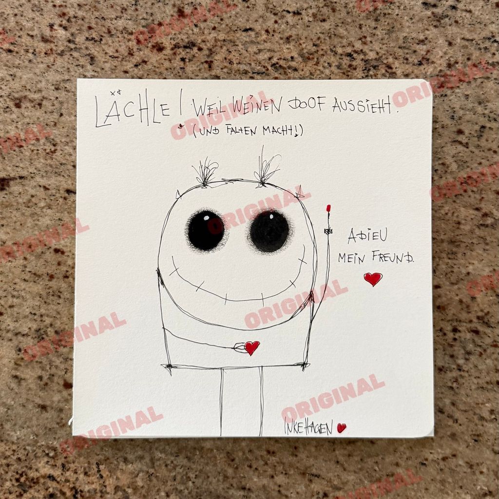 Nicht weinen! Weil Weinen doof aussieht. [Originalzeichnung]