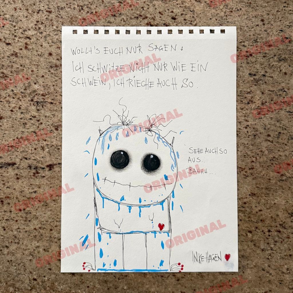Wollt euch nur sagen: Ich schwitze nicht nur wie ein Schwein…