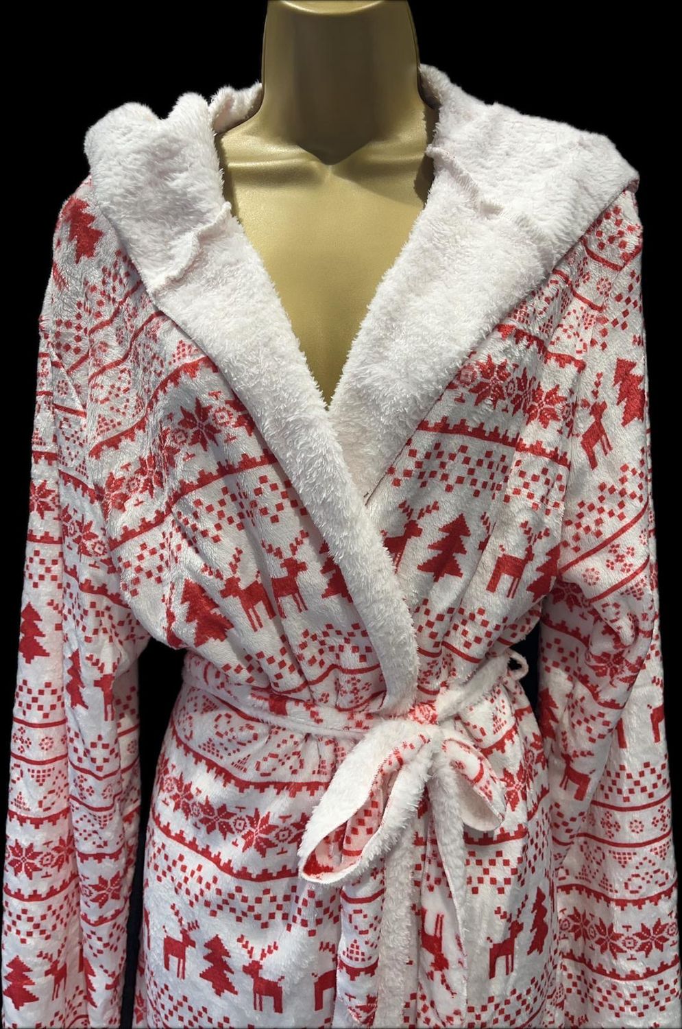 Warm Winter Robe With Hoodie