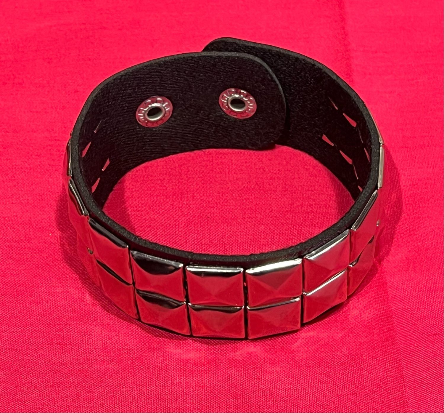 Double Leather Bracelet With Studs