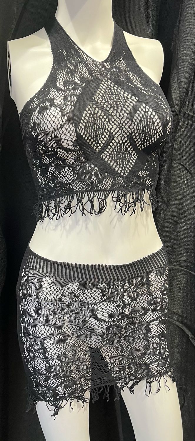 Fishnet Black Set
