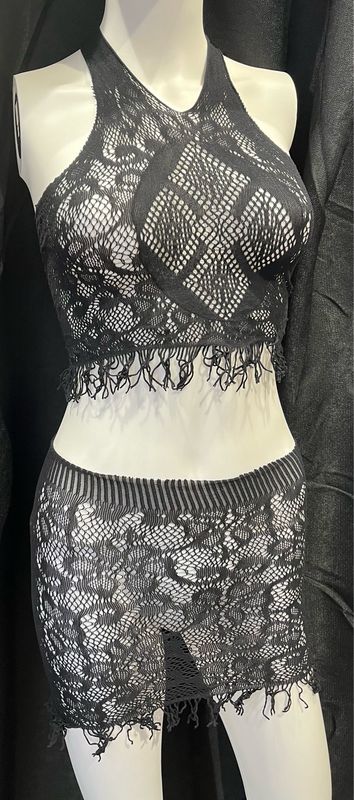 Fishnet Black Set