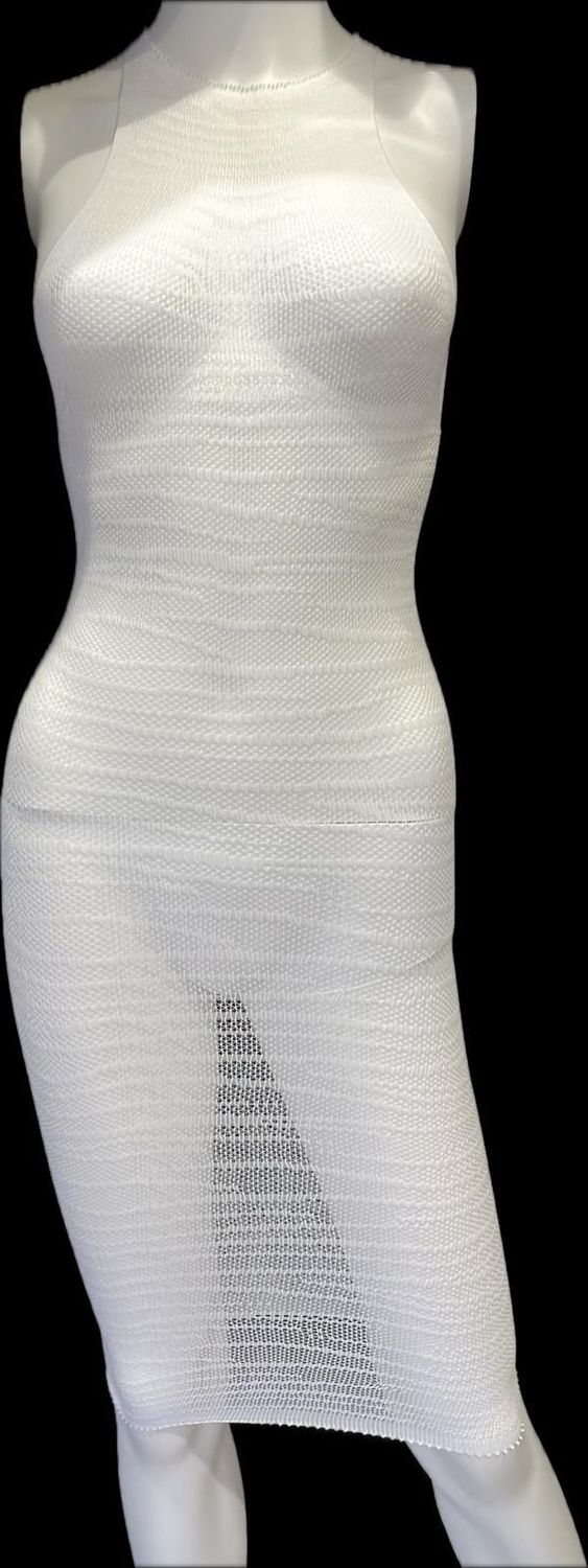 White Sleeveless Midi Dress