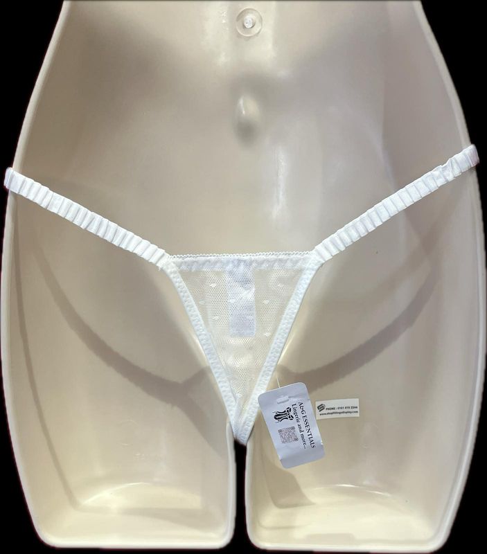 White Lace Thongs