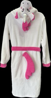 White And Pink Unicorn Dressing Gown